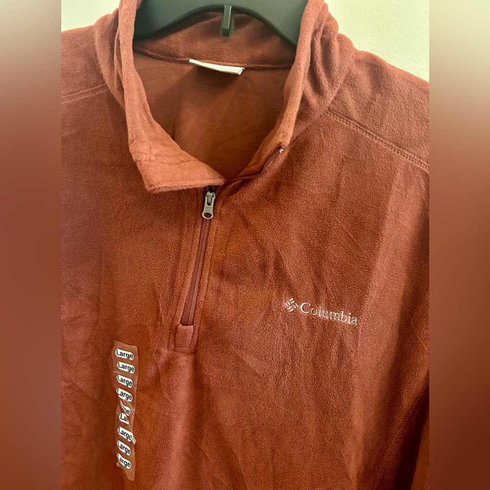 Columbia NEW fleece half zip pullover spice Large L - Picture 3 of 5